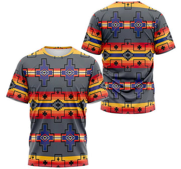 FUNSTUFFPRINT Personalized T-Shirt, Hoodie - Native American Geometric Aztec Indians Tribal Seamless Pattern 3D T-shirt