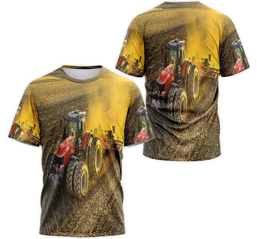 FUNSTUFFPRINT Personalized T-Shirt, Hoodie - Farmer Dust 3D T-shirt