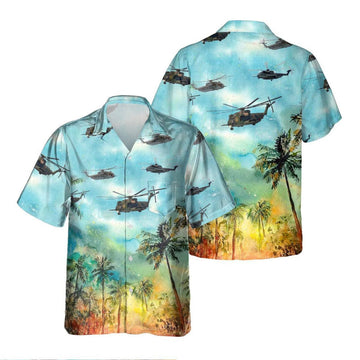 HH-53C Super Jolly Green Giant HH53C Hawaiian Shirt, Hawaiian Shirt for Men Dad Veteran, Patriot Day, Aircraft Shirt