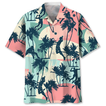 Volleyball Color Beach Hawaiian Shirt, Summer Shirt for Volleyball Players
