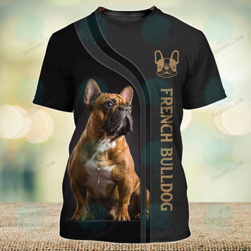 FUNSTUFFPRINT French Bulldog Lover 3D Full Print T-Shirt, PerfecT-Shirt for French Bulldog Dog Lovers 3D T-shirt