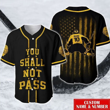 Custom Hockey You Shall Not Pass Personalized And Number Baseball Jersey