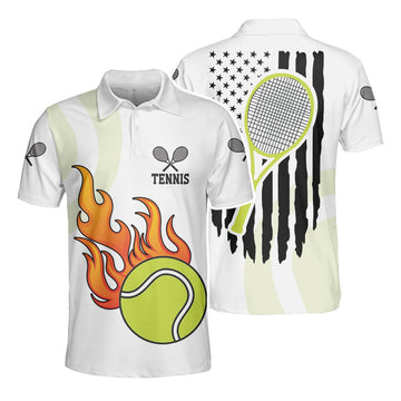 Tennis Lover 3D Polo Shirt For Men, Perfect Gift for Tennis Lovers