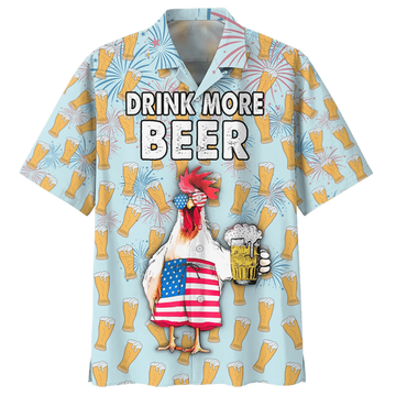 Chicken And Beer Watercolor Hawaiian Shirt, aloha shirt hawaii, Hawaii shirts mens