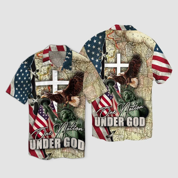 Cool America One Nation Under God Hawaiian Shirt