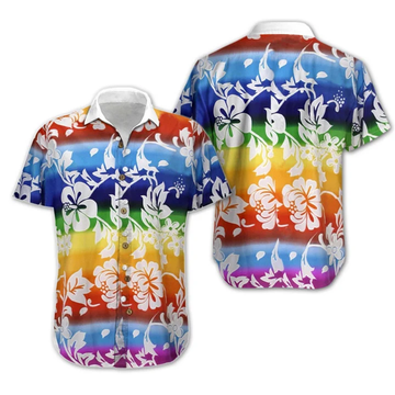 Time Of Spring Lgbt Flower Design Hawaiian Shirt