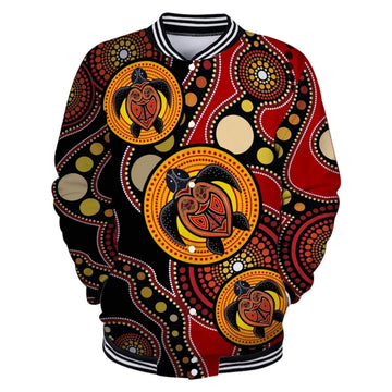 FUNSTUFFPRINT Aboriginal Australia In my heart Baseball Jacket For Men And Women 3D Baseball Jacket