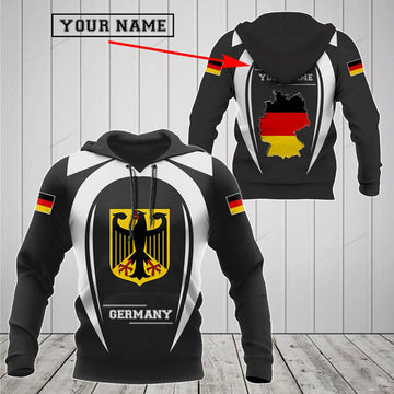 FUNSTUFFPRINT Customize Germany Map & Coat Of 3D Hoodie and Zip Hoodie