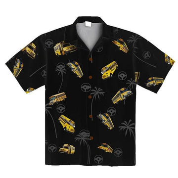 Men's School Bus Driver 3D Hawaiian shirt, Bus Driver Hawaii shirt, Gift for Driver