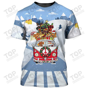 Dachshund Christmas T-Shirt, Dog T-Shirt For