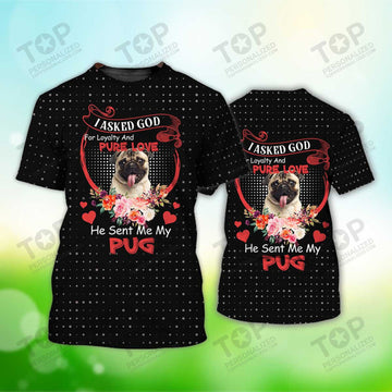 Pug T-Shirt, Dog T-Shirt For Humans