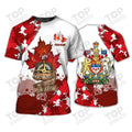 Custom Canada True North Strong And Free Personalized Name 3D T-Shirt