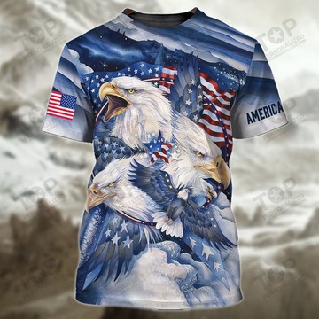 Eagle American Prid 3D All Over Print T-Shirt