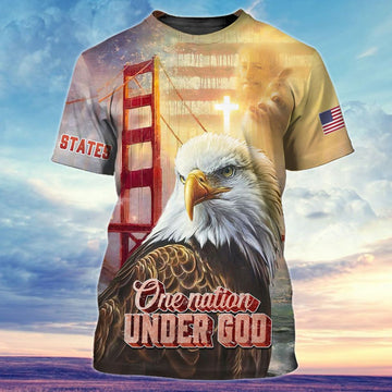 One Nation Under God Eagle 3D T-Shirt