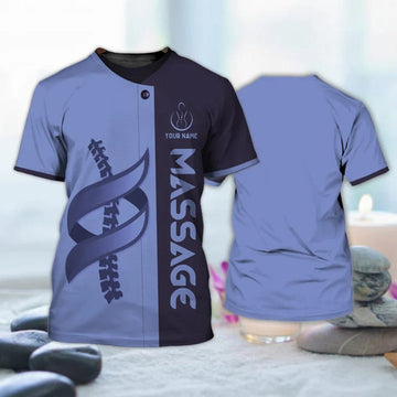 FUNSTUFFPRINT Custom Massage Therapy T-Shirts Massage Therapist Apparel Massage Shirt 3D T-shirt