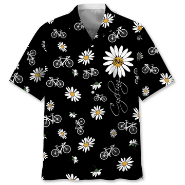 Cycling Daisy Hawaiian Shirt for men and women, Funny Cycling Shirt, Cycling Shirt, Cyclist Shirt, Bicycle Gift, Biking Gift, Bike Gift