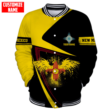 FUNSTUFFPRINT Customized Name New Mexico 3D Baseball Jacket