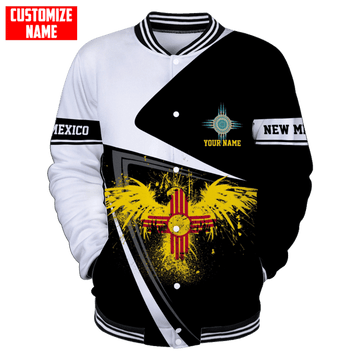 FUNSTUFFPRINT Customized Name New Mexico 3D Baseball Jacket