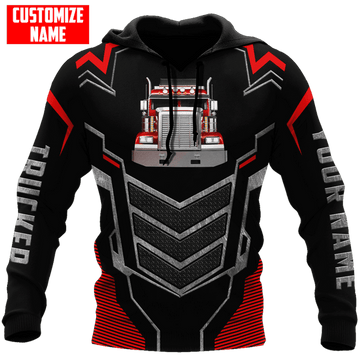 FUNSTUFFPRINT Personalized Trucker Hoodie KLBM3D Hoodie and Zip Hoodie