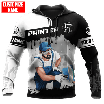 FUNSTUFFPRINT Personalized Painter Hoodie MHDHND 3D Hoodie and Zip Hoodie
