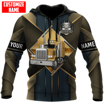 FUNSTUFFPRINT Personalized Trucker Hoodie KLBM 3D Hoodie and Zip Hoodie