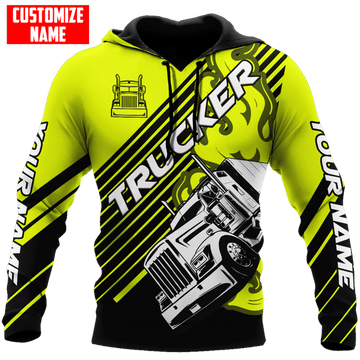 FUNSTUFFPRINT Personalized Trucker Hoodie 3D Hoodie and Zip Hoodie