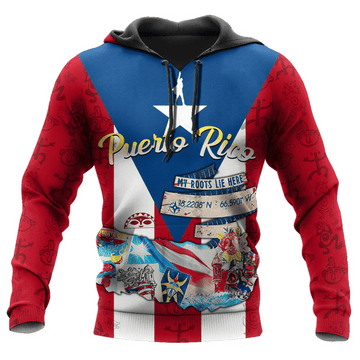 FUNSTUFFPRINT Puerto Rico 3D Hoodie and Zip Hoodie