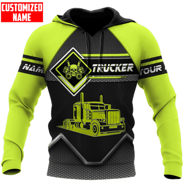 FUNSTUFFPRINT Personalized Trucker Hoodie NHBM 3D Hoodie and Zip Hoodie