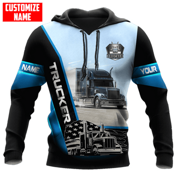 FUNSTUFFPRINT Personalized Trucker Hoodie MHBM 3D Hoodie and Zip Hoodie