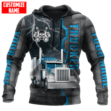 FUNSTUFFPRINT Trucker Hoodie 3D Hoodie and Zip Hoodie