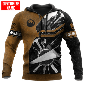 FUNSTUFFPRINT Personalized Name Carpenter 3D Hoodie and Zip Hoodie