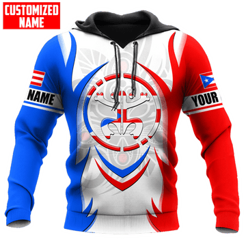 FUNSTUFFPRINT Personalized Peruto Rico Frog Coqui 3D Hoodie and Zip Hoodie