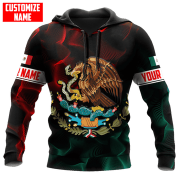 FUNSTUFFPRINT Personalized Mexico Lightning 3D Hoodie and Zip Hoodie