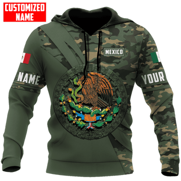 FUNSTUFFPRINT Customized Name Mexico Army D New All Over Printed 3D Hoodie and Zip Hoodie