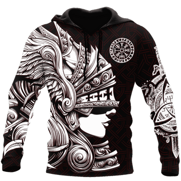 FUNSTUFFPRINT Viking Valkyrie Odin Warrior Sword 3D Unisex 3D Hoodie and Zip Hoodie