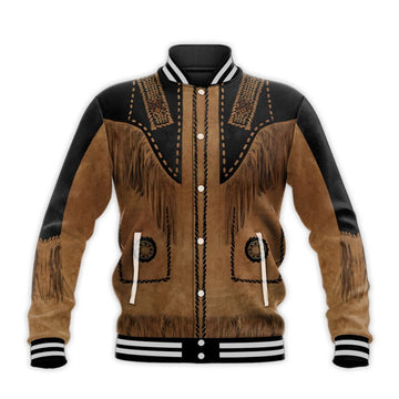 FUNSTUFFPRINT Cowboy Jacket Cosplay 3D Over Printed Unisex Jacket 3D Baseball Jacket