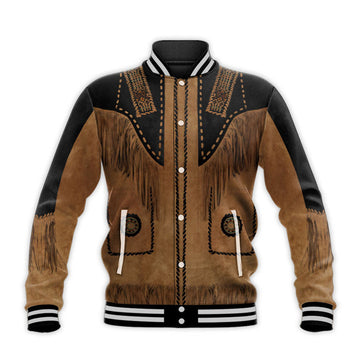 FUNSTUFFPRINT Cowboy Jacket Cosplay 3D Over Printed Unisex 3D Baseball Jacket