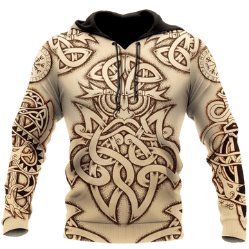 FUNSTUFFPRINT Odin Viking Rune 3D Hoodie and Zip Hoodie