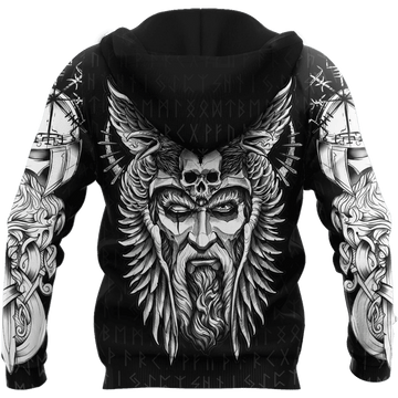 FUNSTUFFPRINT Odin Viking Warrior 3D Hoodie and Zip Hoodie