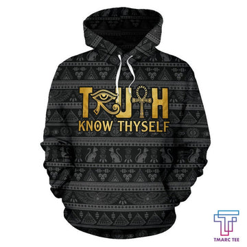 FUNSTUFFPRINT African Hoodie - African Truth Know Thyself 3D Hoodie and Zip Hoodie