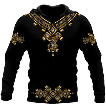 FUNSTUFFPRINT African Luxury Pattern 3D Hoodie and Zip Hoodie