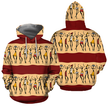 FUNSTUFFPRINT African People Unisex Hoodie Black Girl Pattern 3D Hoodie and Zip Hoodie