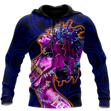 FUNSTUFFPRINT - African Strong Girl Unisex Deluxe 3D Hoodie and Zip Hoodie