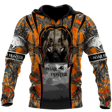 FUNSTUFFPRINT - Over Printed Boar Hunter 3D Hoodie and Zip Hoodie