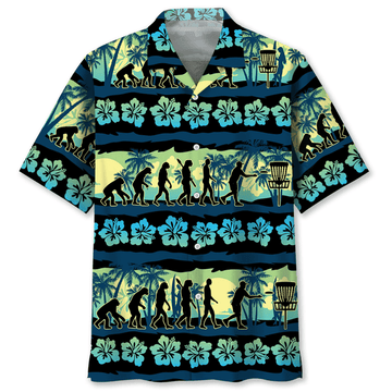 Disc Golf Tropical Hawaiian Shirt, Unisex Summer Beach Casual Short Sleeve Summer Vacation Beach Shirts