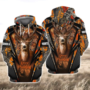 FUNSTUFFPRINT Deer Hunting 3D Full Print 198 3D Hoodie and Zip Hoodie