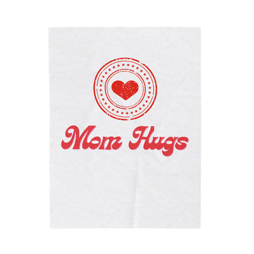 FUNSTUFFPRINT Mom Hugs Velveteen Plush Blanket