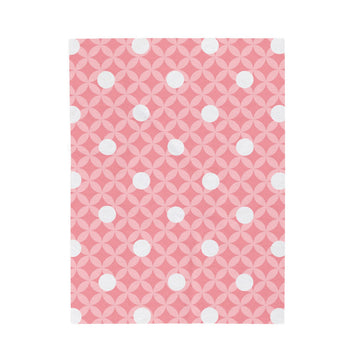FUNSTUFFPRINT Pink Dots Velveteen Plush Blanket