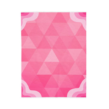 FUNSTUFFPRINT Pink Diamond Velveteen Plush Blanket