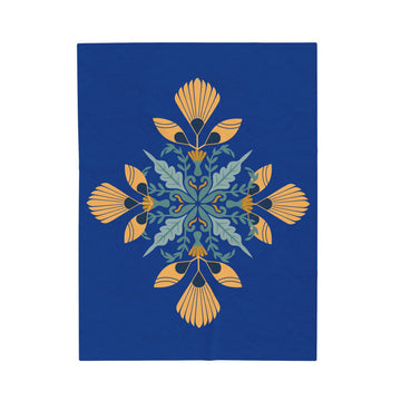 FUNSTUFFPRINT Deco Fleur Velveteen Plush Blanket